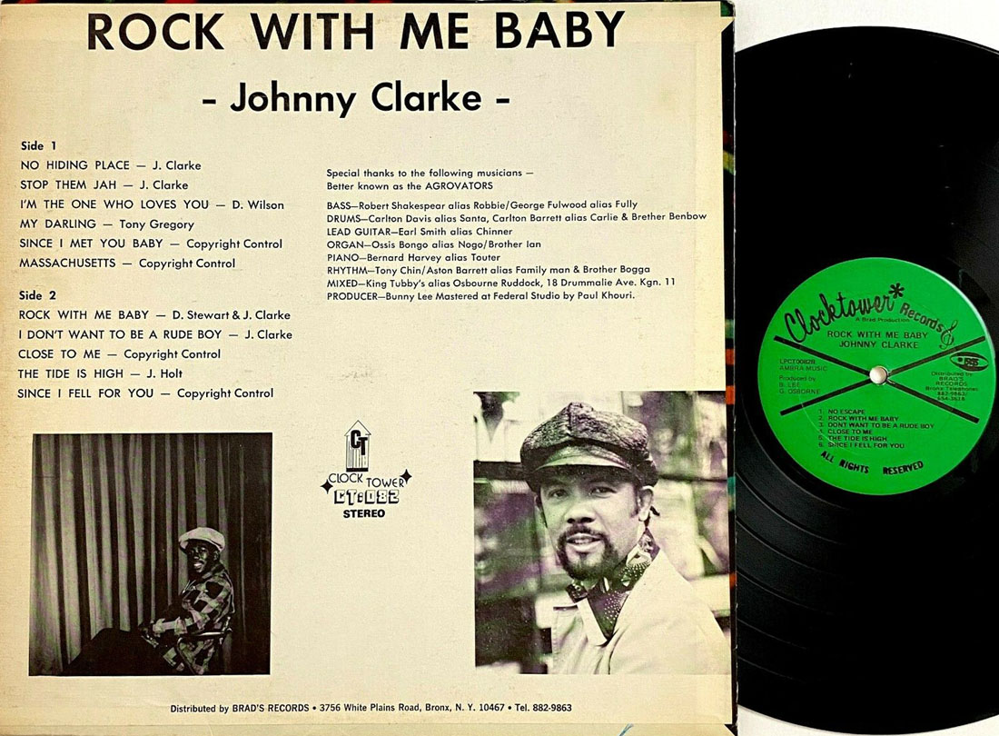 Johnny Clarke - Rock With Me Baby rear cover