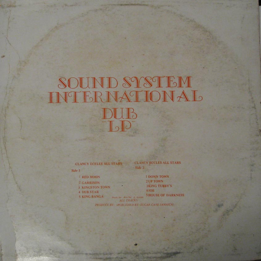 Sound System International Dub LP&nbsp;by Clancy Eccles All Stars&nbsp;